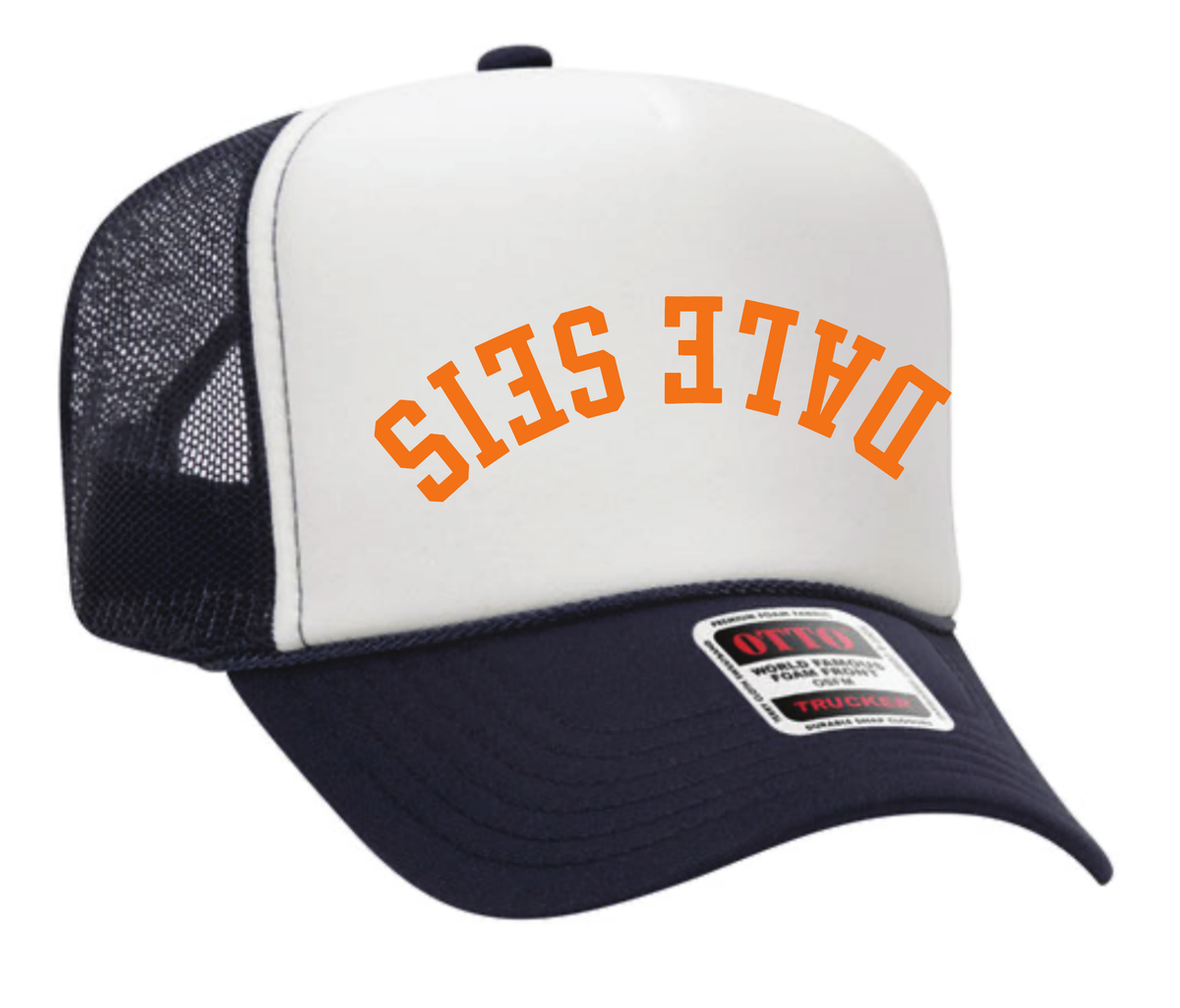 Dale Seis White / Navy trucker hat
