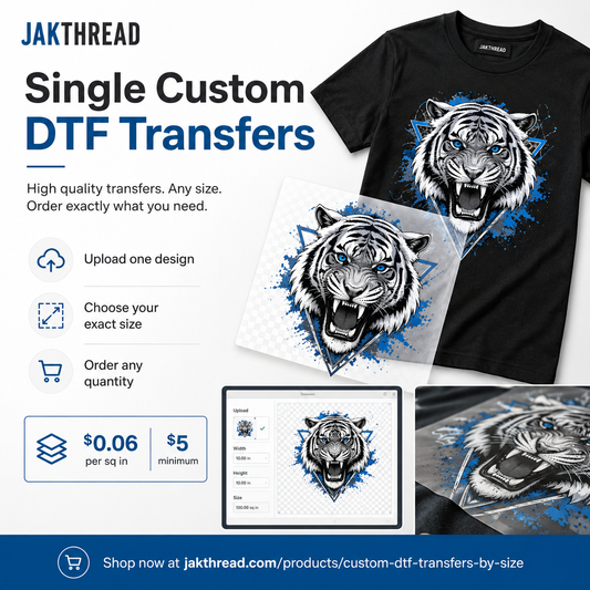 Custom DTF transfers ordered by exact size from JakThread